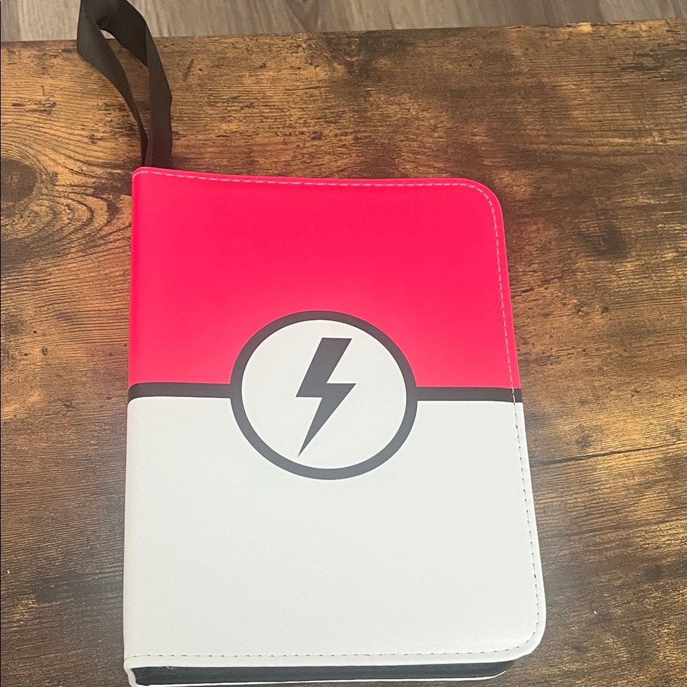 Dark Pink and White Case for holding sports cards or poke-man cards.